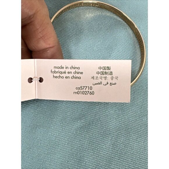 Kate Spade New With Tags Idiom Stop And Smell The Roses Rose Gold Bangle New - Picture 8 of 12